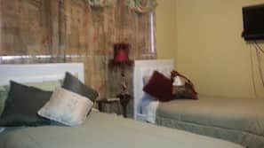 Blackout drapes, iron/ironing board, free WiFi, linens