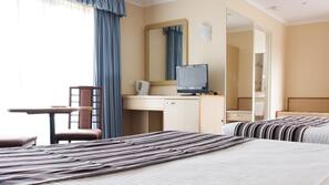 Minibar, desk, iron/ironing board, cots/infant beds