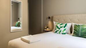 Blackout curtains, iron/ironing board, rollaway beds, free WiFi