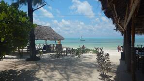 Ubicación a pie de playa, bar en la playa y pesca