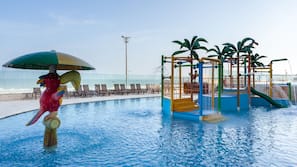 2 outdoor pools, open 9:00 AM to 8:00 PM, pool umbrellas, sun loungers
