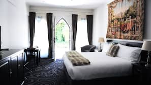 Premium bedding, pillow top beds, minibar, desk