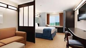 Pillowtop beds, desk, soundproofing, iron/ironing board