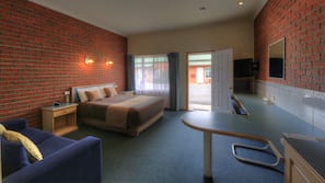 Desk, blackout curtains, iron/ironing board, free WiFi