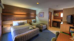 Desk, blackout curtains, iron/ironing board, free WiFi