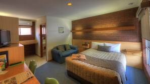 Desk, blackout curtains, iron/ironing board, free WiFi