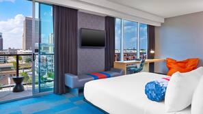 In-room safe, desk, laptop workspace, iron/ironing board