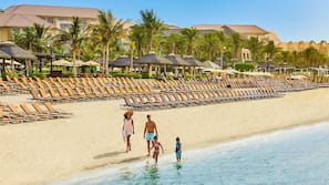 Private beach, free beach cabanas, sun-loungers, beach umbrellas