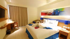 Premium bedding, down duvet, pillow top beds, minibar