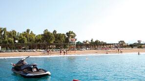 Plage privée, navette gratuite vers la plage, cabines gratuites