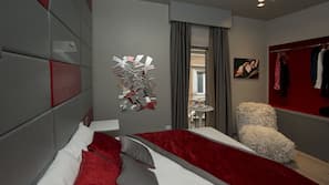 Premium bedding, down comforters, in-room safe, soundproofing