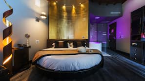 Premium bedding, down comforters, in-room safe, soundproofing