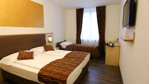 Een kluis op de kamer, een bureau, gratis babybedden, gratis wifi