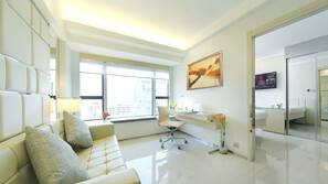 Pillow top beds, in-room safe, desk, blackout curtains