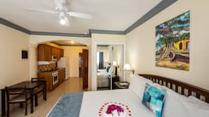 Premium bedding, in-room safe, soundproofing, iron/ironing board