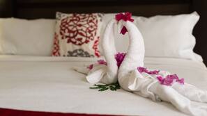 Premium bedding, in-room safe, soundproofing, iron/ironing board