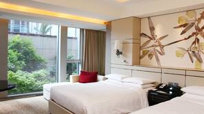 Frette Italian sheets, pillow top beds, minibar, in-room safe