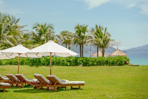 Private beach, white sand