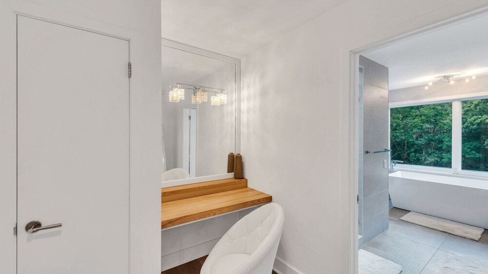 Modern Residence on 1.3 Acres, MultiLevel Mahogany Deck Leading to