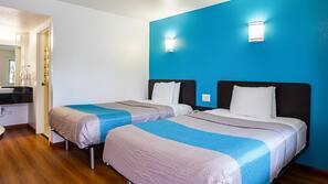 Desk, blackout drapes, free WiFi, linens