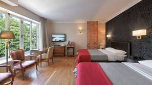 In-room safe, desk, blackout curtains, soundproofing