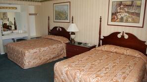 Premium bedding, Tempur-Pedic beds, blackout drapes, iron/ironing board