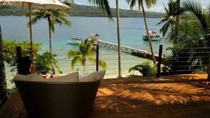 On the beach, snorkelling, kayaking, motor boating