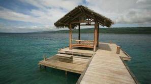 On the beach, snorkelling, kayaking, motor boating