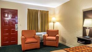 Desk, blackout drapes, iron/ironing board, free WiFi