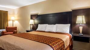 Desk, blackout drapes, iron/ironing board, free WiFi