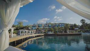 Private beach, free beach cabanas, sun loungers, beach umbrellas