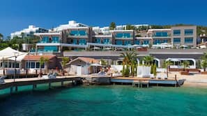 Private beach, free beach cabanas, sun loungers, beach umbrellas