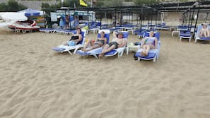 Private beach nearby, sun-loungers, beach umbrellas, beach volleyball