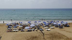 Private beach nearby, sun-loungers, beach umbrellas, beach volleyball