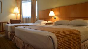 Laptop workspace, free WiFi, linens
