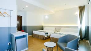 Desk, iron/ironing board, free WiFi, linens