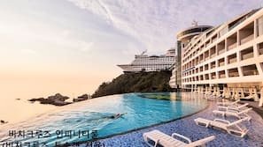Seasonal outdoor pool, open 9:00 AM to 6:00 PM, cabanas (surcharge)