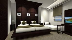 In-room safe, desk, blackout curtains, iron/ironing board