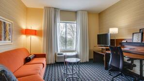 In-room safe, desk, iron/ironing board, alarm clocks