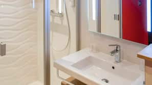 Premium bedding, desk, blackout curtains, soundproofing