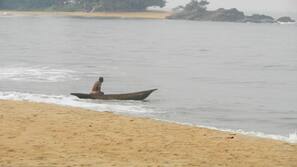 Plage, parasols