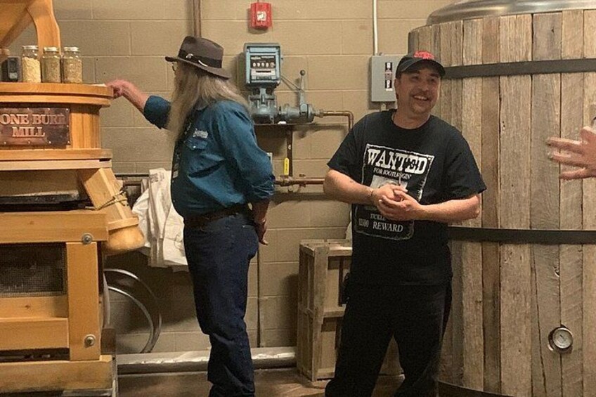 Moonshiners star Tickle telling our group about his signature flavor - Cinnamon 2