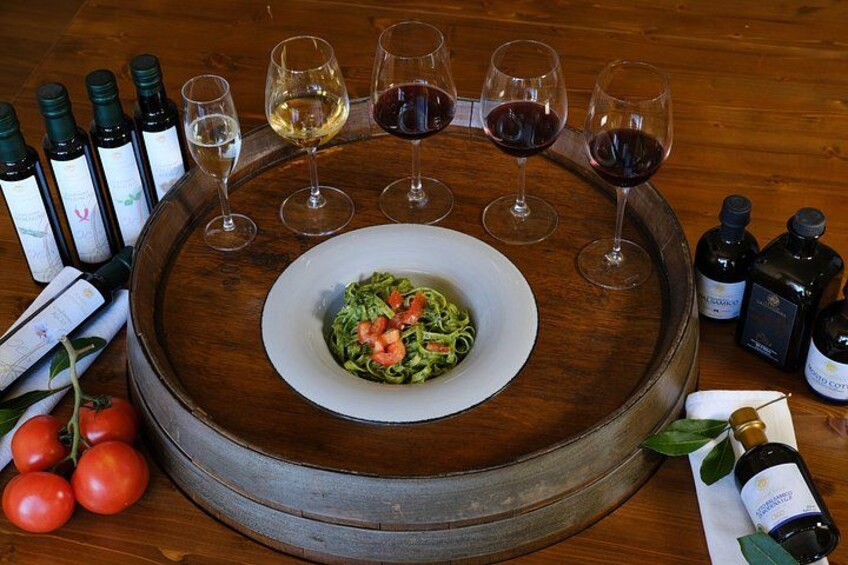 Private Wine & Evo oil Tasting with Vegetarian Meal 1