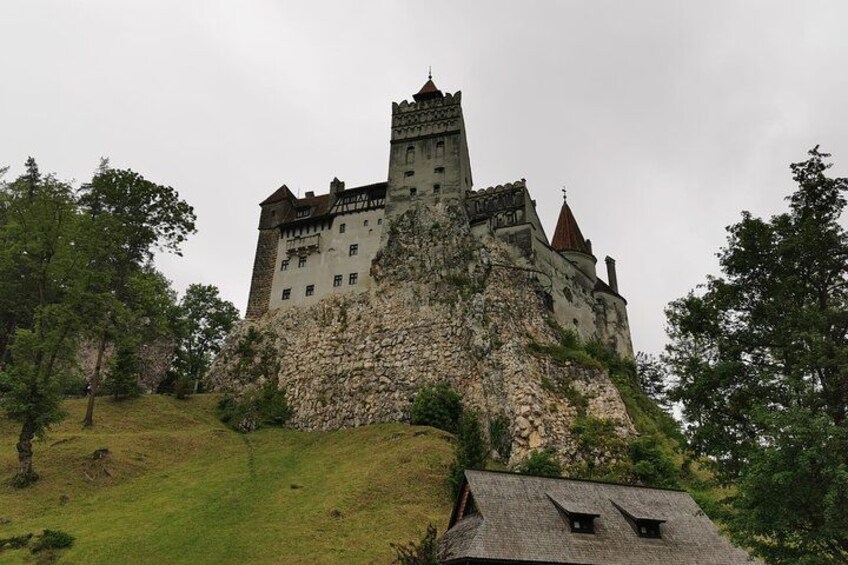 Un château historique perché sur une colline, entouré d’arbres et d’une zone herbeuse. 2