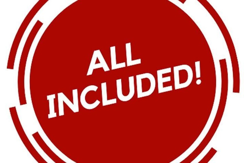 A red circular sign with the text 'ALL INCLUDED!' 2