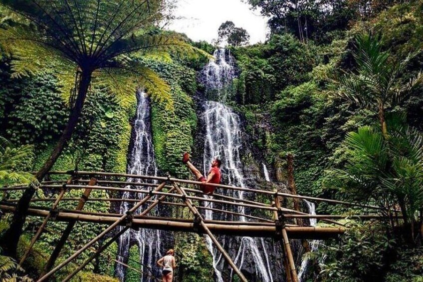 The Handara Gate, Beratan Lake Temple with Banyumala Waterfall