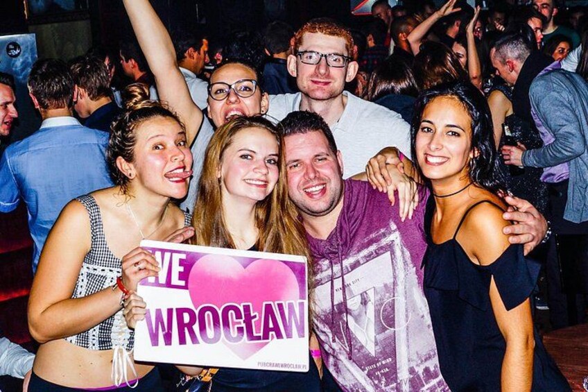 Wroclaw Pub Crawl Bars, Nightclub Entry, Free Shots and Games 3