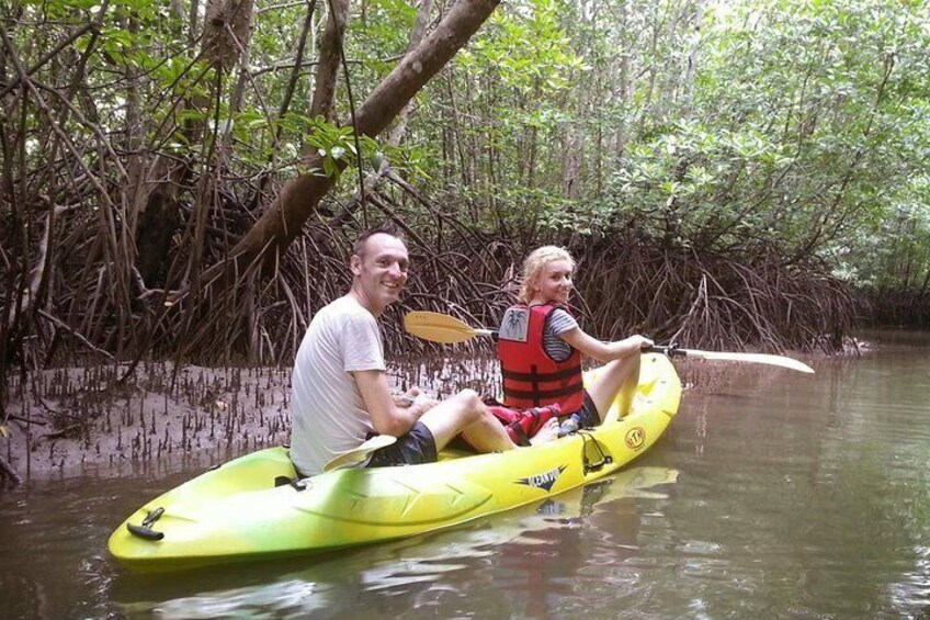 Taking photo memories while kayaking