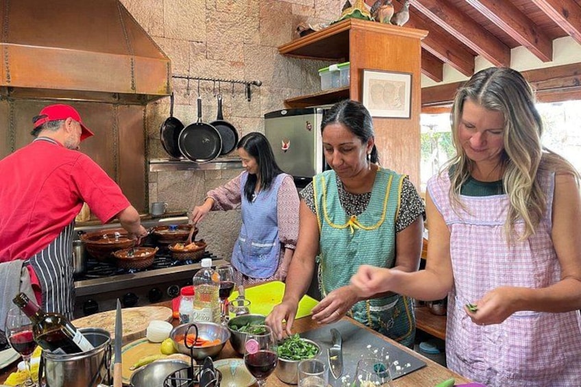 Preparing Mexican salsas 2