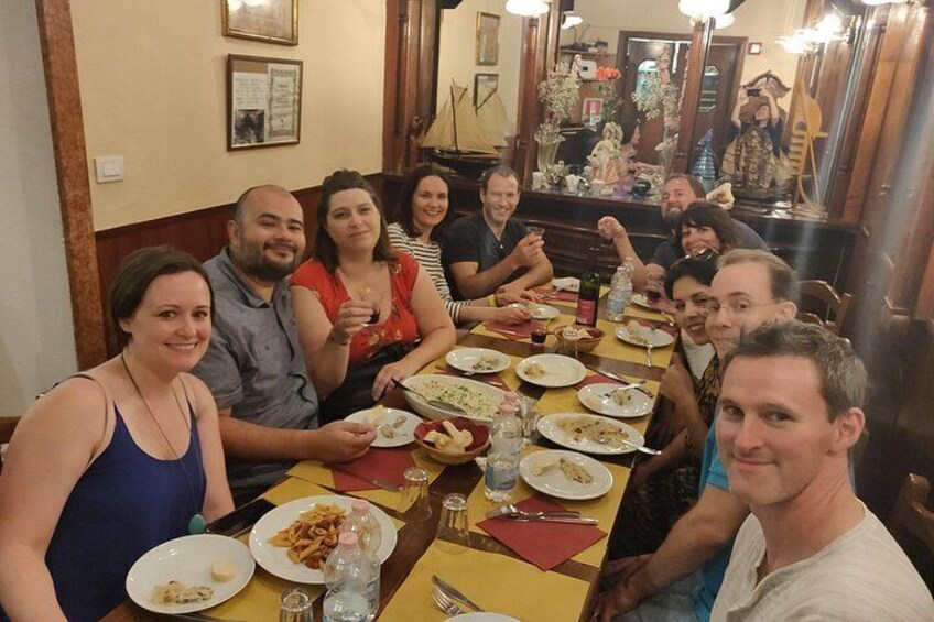 Freshly made daily special pasta. Food and Wine tasting in Venice 2